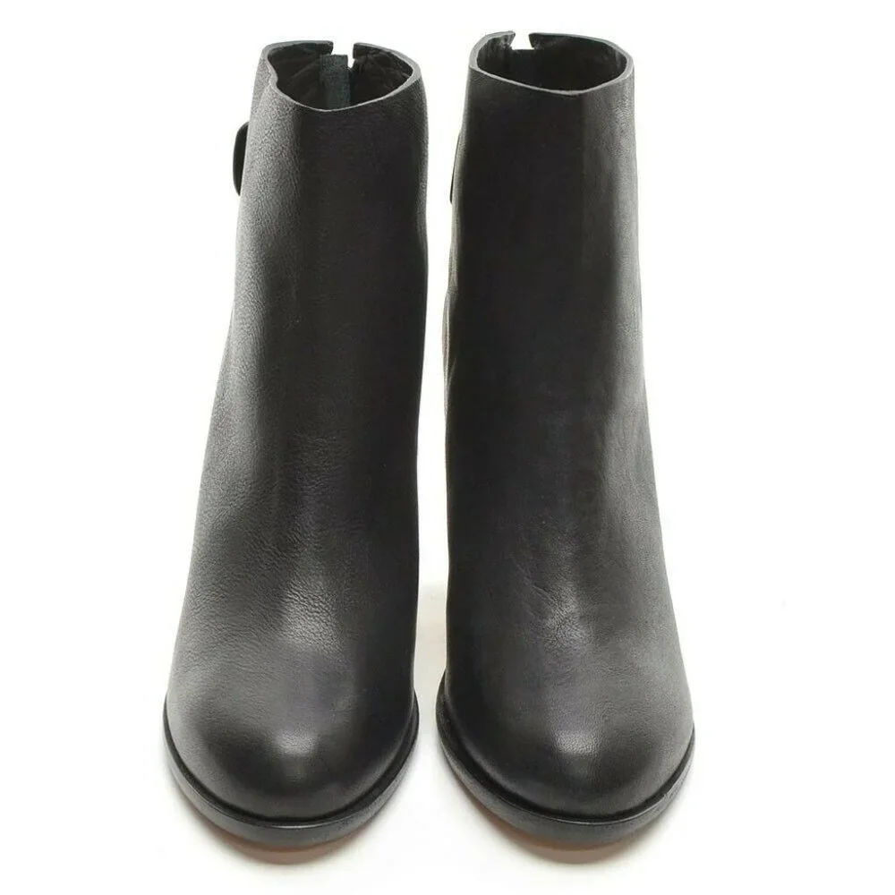 rag & bone Kerr Black Leather Back-Tab Boot 40 New